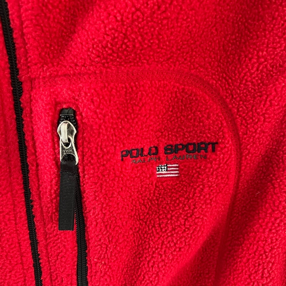 POLO SPORT RALPH LAUREN Reversible Red Fleece Vest - Picture 7 of 12